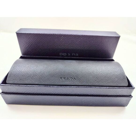 PRADA A16S BLACK SHN POLARIZED BLUE LENSE SUNGLASSES NEW IN CASE & BOX WITH TAGS - Picture 10 of 15